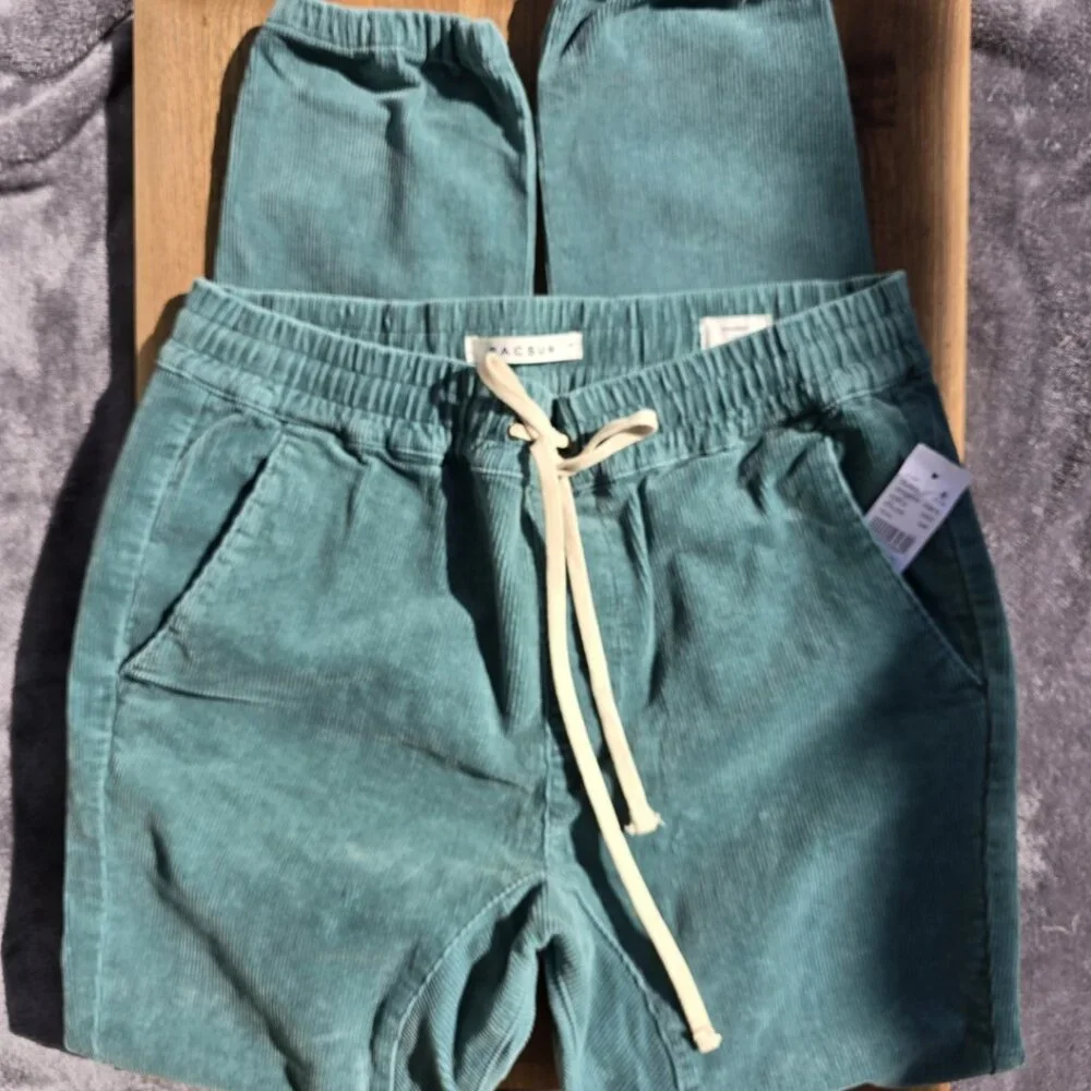 NWT • PacSun Men’s Corduroy Jogger Pants • Green • Medium - Picture 1 of 6